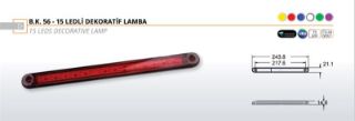 PARMAK LAMBA SIDE MARKER 12 LEDLİ BEYAZ 12V/24V resmi