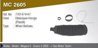 DİREKSİYON KÖRÜĞÜ .. ( MEGANE II - SCENIC II 02 - > )  TÜM MODELLER ) resmi