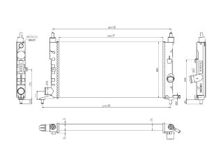 X 350213775003 RADYATÖR CORSA B-TIGRA-COMBO 1.2-1.4-1.4 16V KLİMASIZ MEK 530X285X28 resmi