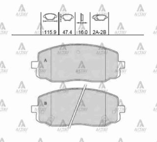 FREN BALATA I-10 08-13  PICANTO 04-11 ÖN resmi