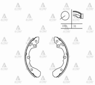 FREN BALATA RİO 00-04 PABUÇ ARKA resmi