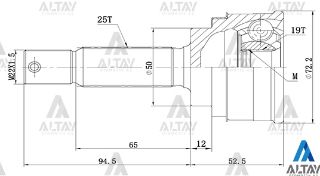 AKS KAFASI DIŞ ATOS 98-02  25X50X19 resmi