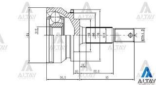 AKS KAFASI DIŞ MİCRA 97-01  K11 23X48X22 resmi