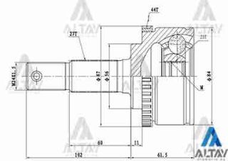 AKS KAFASI DIŞ PRIMERA 03-07  ABSLİ 27X56X23 resmi