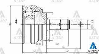 AKS KAFASI DIŞ SUNNY 90-95  25X55X23 resmi