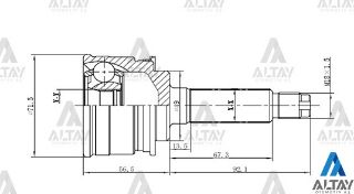 AKS KAFASI DIŞ SWİFT 90-95 SA310  23X49X19 resmi