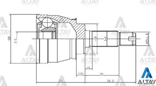 AKS KAFASI DIŞ SWİFT  GTI SEDAN 25X22X49 resmi