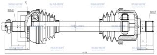 AKS KOMPLE ÖN İ30 07-11  DİZEL M-T SOL ABSLİ 46 DİŞ 663MM resmi