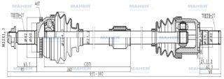 AKS KOMPLE ÖN İ30 12-16  BENZİNLİ A-T SAĞ ABSLİ 46 DİŞ 957MM resmi