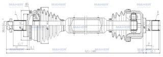 AKS KOMPLE ÖN İ30 12-16  CEED 12-15  SAĞ DİZEL M-T ABSLİ 46 DİŞ 969MM resmi