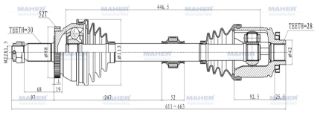 AKS KOMPLE ÖN SORENTO 10-15  SAĞ A-TM-T DİZEL 2.2 CRDI ABSLİ 52 DİŞ 611MM resmi