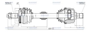 AKS KOMPLE ÖN TUCSON 04-10  DİZEL A-T SOL 4X4 2.0 ABSLİ 48 DİŞ 668MM resmi