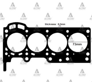 SİLİNDİR KAPAK CONTASI YARİS 06-11 1.3 2SZ-FE  SIRİON  YRV  TERİOS 1.3 ÇELİK K3-VE resmi