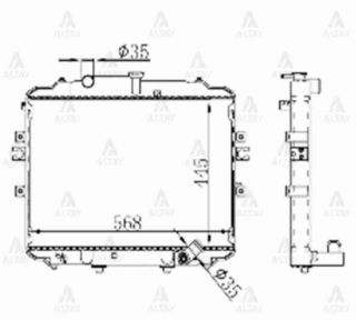 RADYATÖR SU H-100 KAMYONET 05-18 26MM (MT) resmi