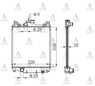RADYATÖR SU SWİFT  90-01 1.0  1.3 (MT) resmi