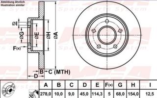 FREN DISK ARKA DUZ 278-5 ( NISSAN: PRIMERA P12 03 - 10 ) resmi