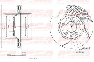 SAG ON FREN DISKI-350×34 5×120 (VW TOUAREG 03-10  AUDI Q7 07-15  PORSCHE CAYENNE 03-) resmi