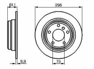 FREN DISKI ARKA DUZ ( BMW: SERIES 5 E39 520I 96 - 03 ) resmi