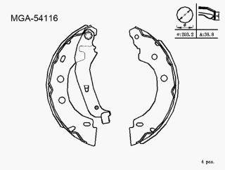 KAMPANA BALATA LEVYELI 38,5mm ( RENAULT: KANGOO KC0/1 FC0/1 98 - 08)KUCUK TIP resmi