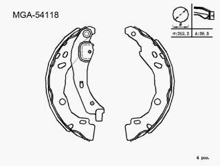 KAMPANA BALATA LEVYELI  ( RENAULT: CLIO II  06 -  / PEUGEOT: 301 ELYSEE 02 - 06) resmi