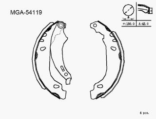 KAMPANA BALATA LEVYELI  ( RENAULT: CLIO II SYMBOL KANGOO 98 - 08 / DACIA: LOGAN SANDERO 04 - 12) resmi