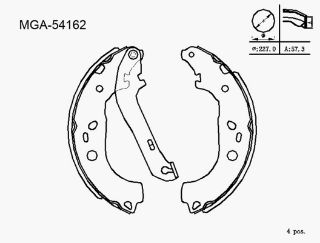 ARKA PABUÇLU BALATA ( FORD : CONNECT 2002>) resmi