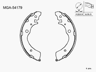 BALATA FREN PABUC ARKA-(HONDA: ACCORD 90>97/CRV 97>01/SUZUKI: CARRY-SK413 00>/JIMNY 98>>  ) resmi