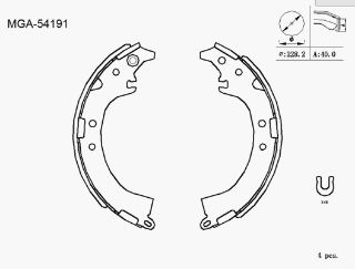 BALATA FREN PABUC ARKA-(DAIHATSU: TERIOS 97>11/TOYOTA: RAV4 96>05 ) resmi