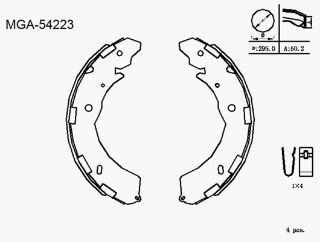 BALATA FREN PABUC ARKA-(MITSUBISHI: L200 CR 06> 2WD 4WD /L200 SU 15>2WD 4WD / YENI L200 19>> 2WD 4WD / ISUZU: D-MAX 06>13 ) K6741 resmi