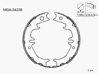 EL FREN BALATA ( TOYOTA: RAV4 III 00 - 05) resmi