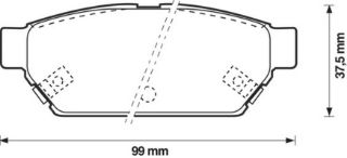 BALATA FREN ARKA-(MITSUBISHI: LANCER 92>02/COLT 92>03/CARISMA 00>06/PROTON: PERSONA 96>> "1.6-1.8"/WIRA 00>> "1.8" ) resmi