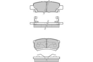 BALATA FREN ARKA-(MITSUBISHI: LANCER 03>11/OUTLANDER 03>11 ) resmi