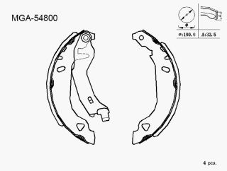 KAMPANA BALATA LEVYELI  ( FIAT: TEMPRA TIPO PUNTO 93 - 00) resmi