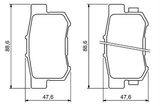 BALATA FREN ARKA-(HONDA: CRV 02>06 / ACCORD: 03>08 ) resmi