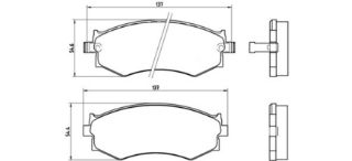 BALATA FREN ON-(HYUNDAI: ELANTRA 90>00/SONATA 90>96/NISSAN: ALTIMA 90> ) resmi