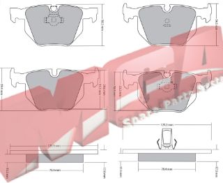 FREN BALATASI ARKA (BMW: X5 3.0D  3.0SI E70 07- /E70-E71-F15-F16 ) resmi