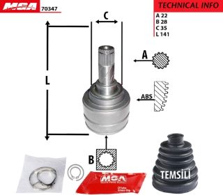 AKS KAFASI IC ( OPEL : CORSA B C INCE FREZE ) resmi