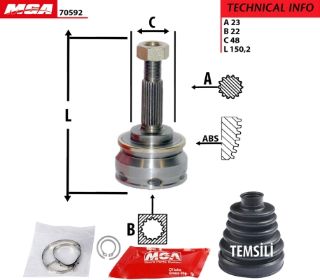 AKS KAFA DIS-(NISSAN: MICRA-K11 92>02 "1.3" ) (23×22×48) resmi