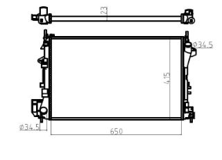 SU RADYATORU (KLIMALI) MEKANIK  105BG  (OPEL: VECTRA C 1.6 Z16XE 02-06) 650×415×23 resmi