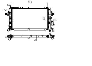 SU RADYATORU MEKANIK OPEL ASTRA H 1.3 CDTI M-T AC+/- 2004-2010  603×359×34 resmi