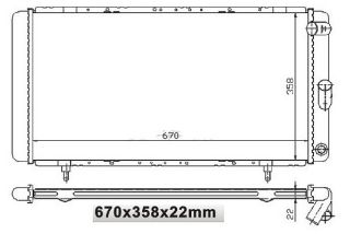 SU RADYATORU BRAZING ( RENAULT : R21 OPTIMA 1.6 MANAGER 1.7 CONCORDE 2.0 ) 670×358×22 resmi