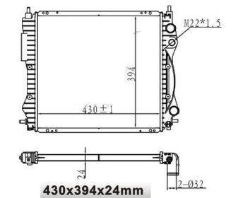 SU RADYATORU BRAZING ( RENAULT : EXPRESS 1.4IE E7J / CLIO I 1.4 8V E7J AC ) 430×394×24 resmi