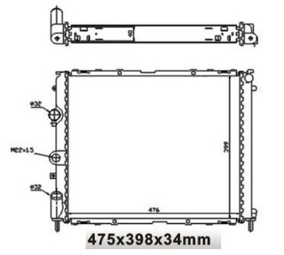 SU RADYATORU MEKANİK ( RENAULT : CLIO II 1.4 8V E7J 98-00 AC 1.6 8V K7M AC ) resmi