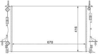 SU RADYATORU ( RENAULT : LAGUNA II 1.6 1.8 2.0 16V 01-- ) resmi
