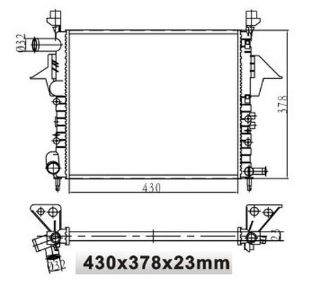 SU RADYATORU MEKANİK ( RENAULT : TWINGO 1.2 16V NAC / 1.2 8V 97-- NAC ) 430×378×23 resmi