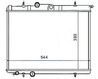 SU RADYATORU MEKANİK ( PEUGEOT : 206 1.4 1.6 00--08 AC ) 380×544×23 resmi