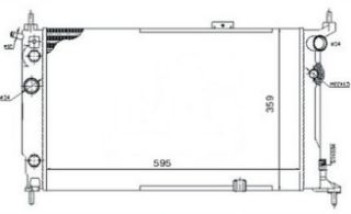 SU RADYATORU KLIMALI OTOMATIK ( OPEL : ASTRA F 1.4 1.6 2.0 92-98 ) 595×359×34 resmi