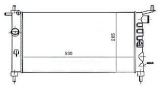 SU RADYATORU MEKANİK ( OPEL : CORSA B COMBO B 1.2 1.4 NAC ) 530×285×23 resmi