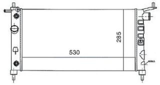 SU RADYATORU OTOMATIK ( OPEL : CORSA B COMBO B 1.2 1.4 93--02 NAC OTO VITES ) 530×285×23 resmi
