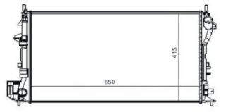 SU RADYATORU MEKANİK ( OPEL : VECTRA C SIGNUM 2.2 2.0 DTH / 2.2D 02-- ) 650×415×23 resmi